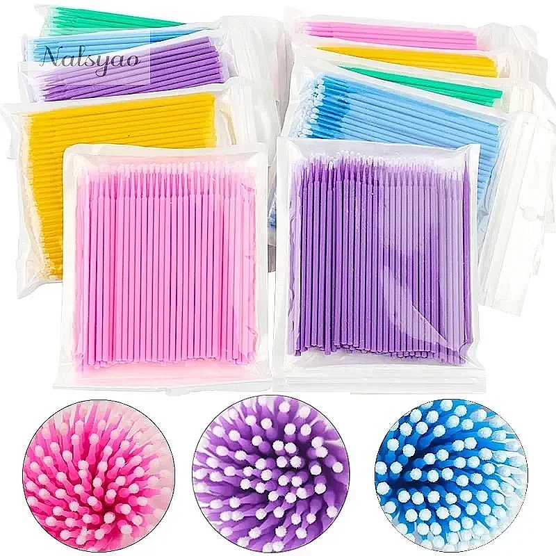 100Pcs Micro Cotton Swab Eyela - Beauty Makeup Remover 评论和价格