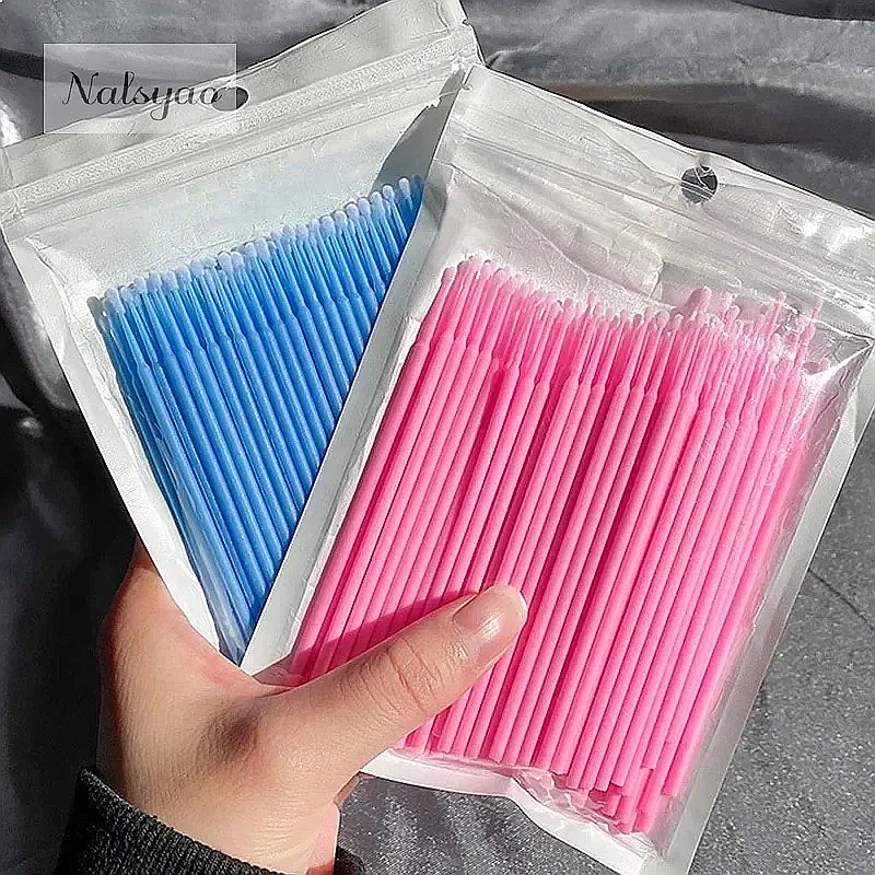 100Pcs Micro Cotton Swab Eyela - Beauty Makeup Remover 评论和价格