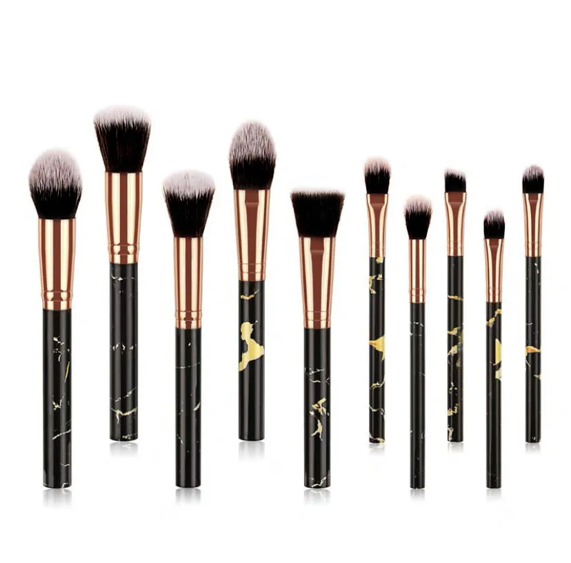 10Pcs Marble Makeup Brushes Fa - Makeup Beauty Ro 评论和价格