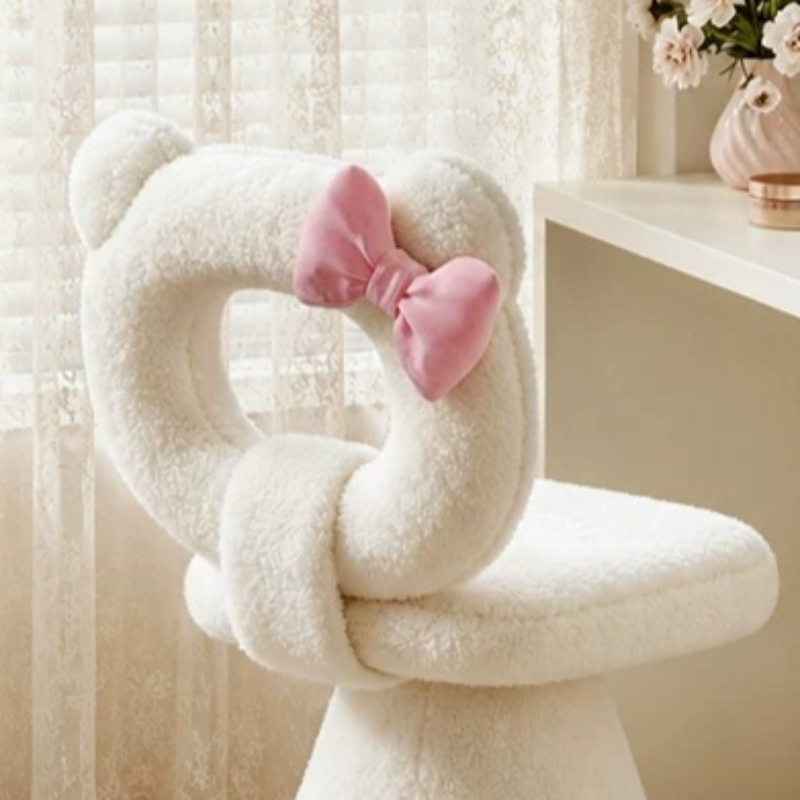 Bow Dressing Vanity Stool Pink - Beauty Makeup Chair 评论和价格