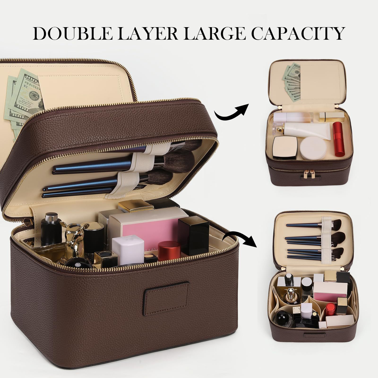 Large Capacity Double-layer Lu - Beauty Makeup Case 评论和价格