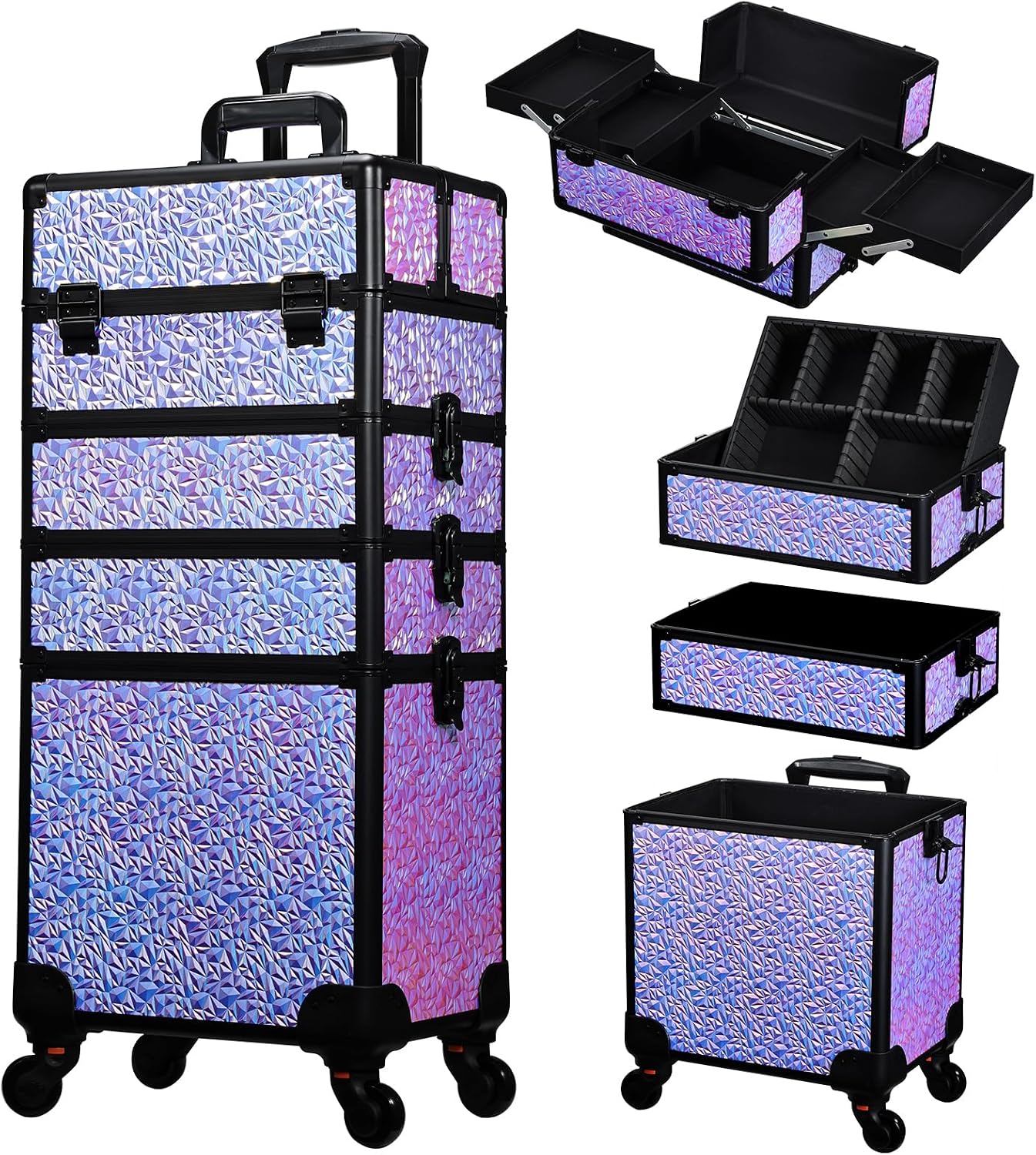Rolling Makeup Train Case, Lar - Makeup And Beauty 评论和价格