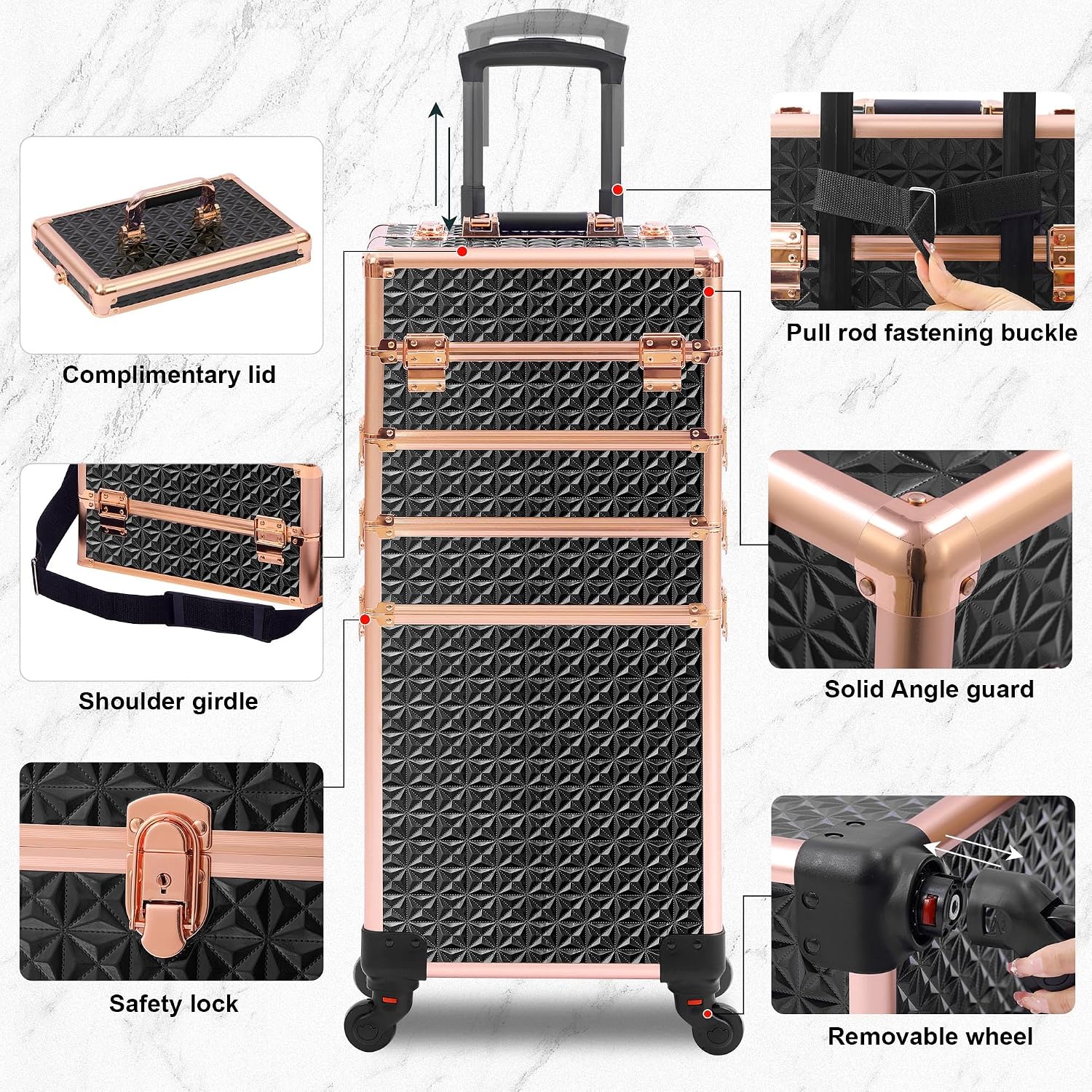Rolling Makeup Case Makeup Tra - Beauty Makeup Case 评论和价格