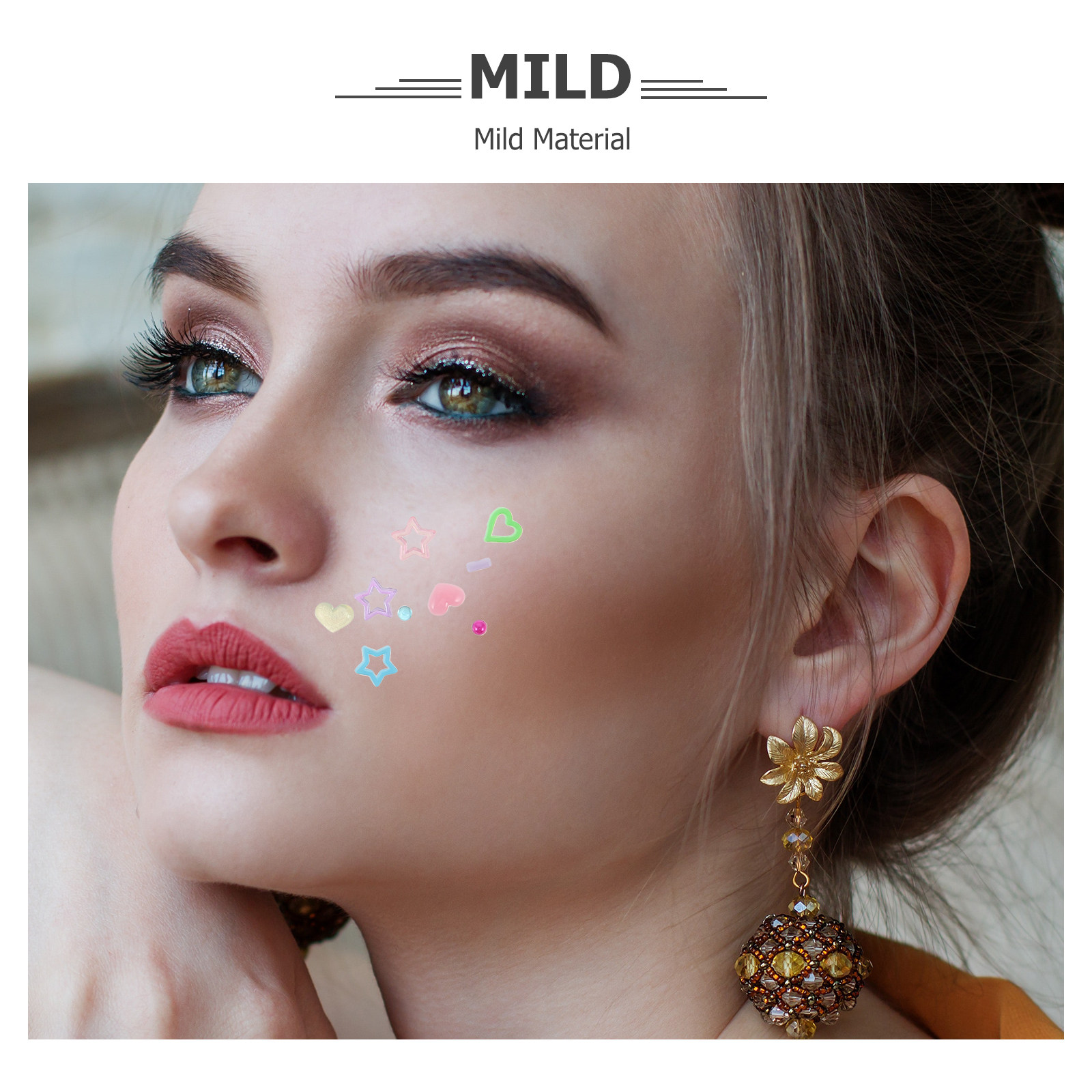 10Sheets Face Rhinestones Stic - Makeup And Beauty 评论和价格