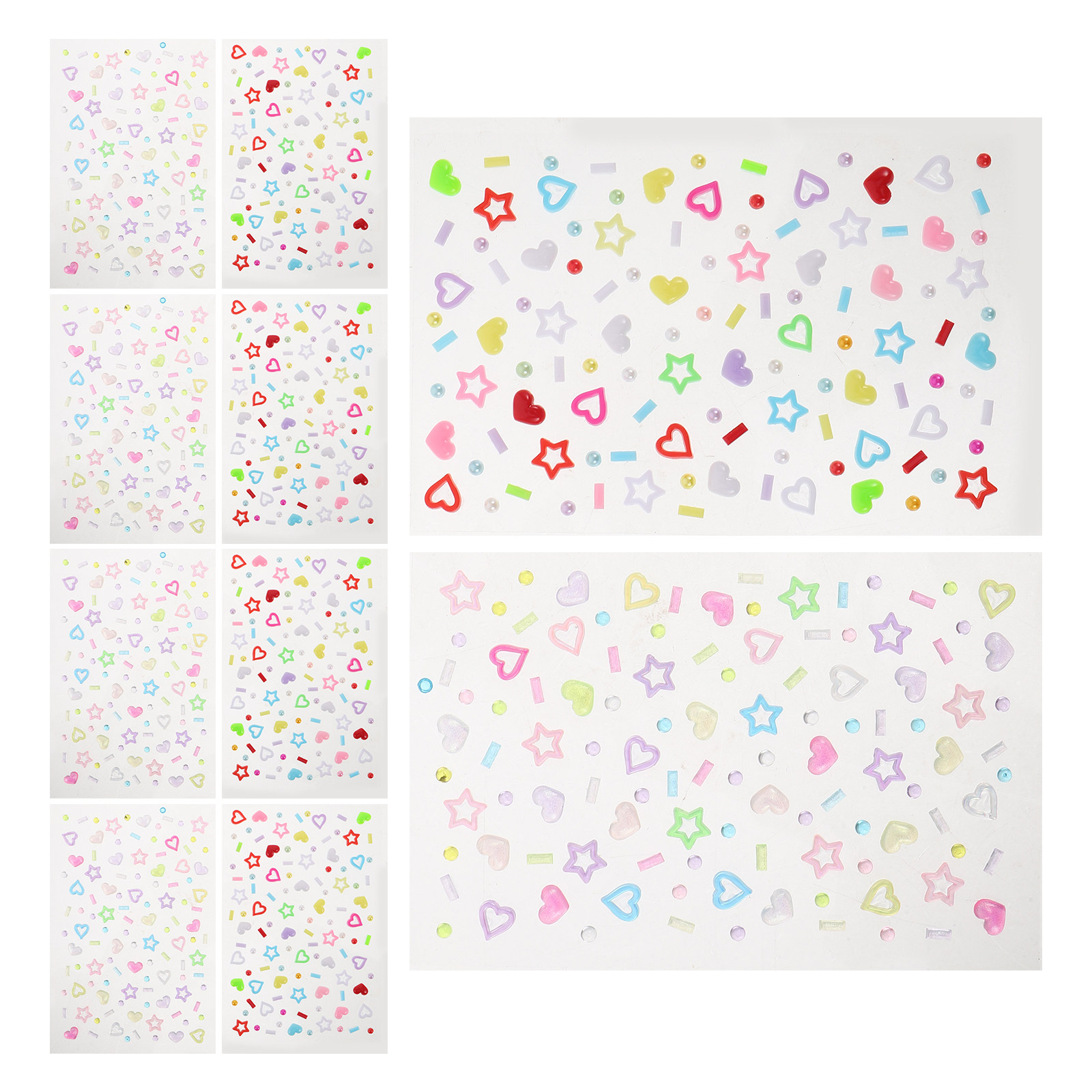 10Sheets Face Rhinestones Stic - Makeup And Beauty 评论和价格
