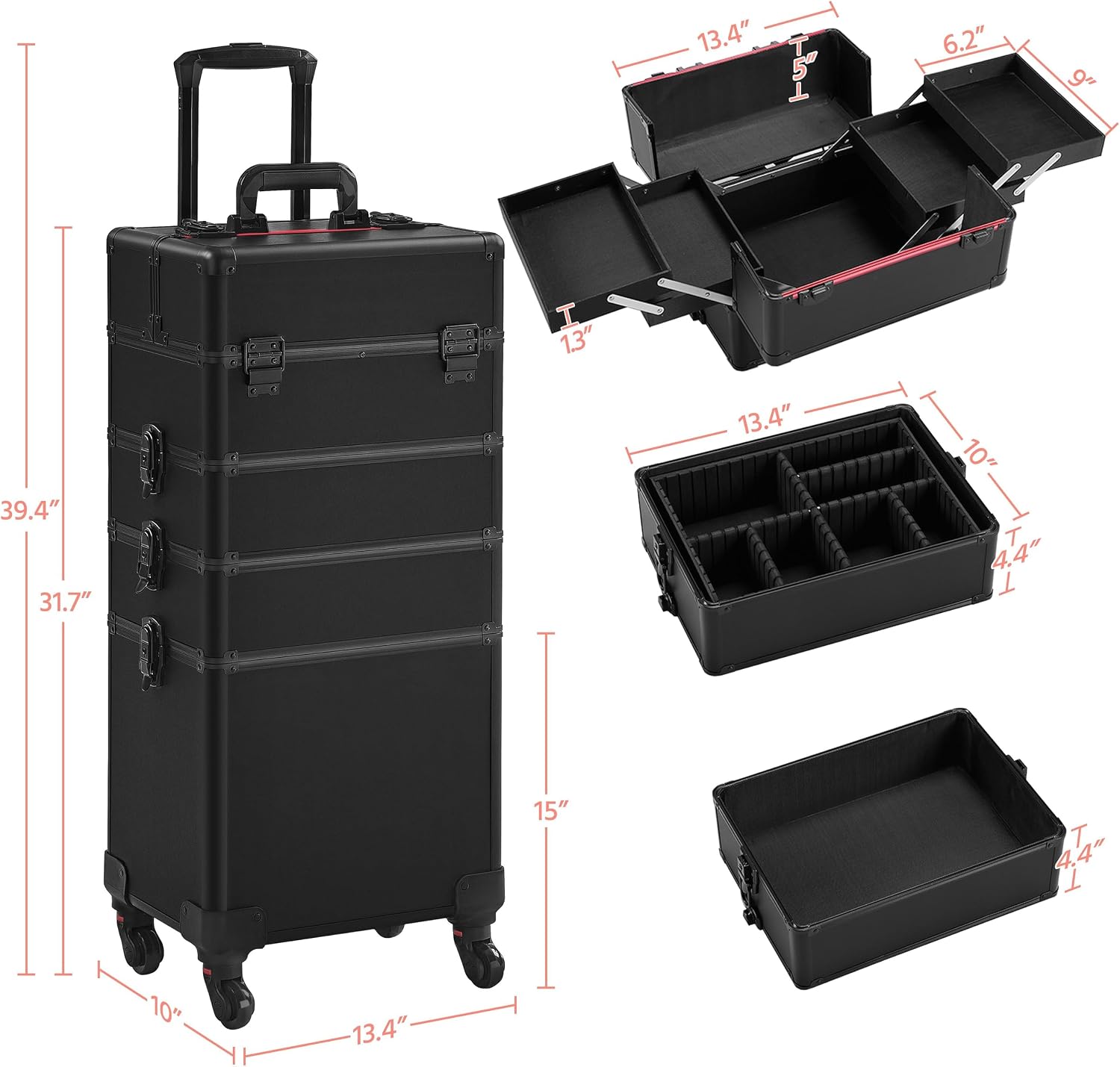 Rolling Makeup Train Case, Cos - Makeup And Beauty 评论和价格