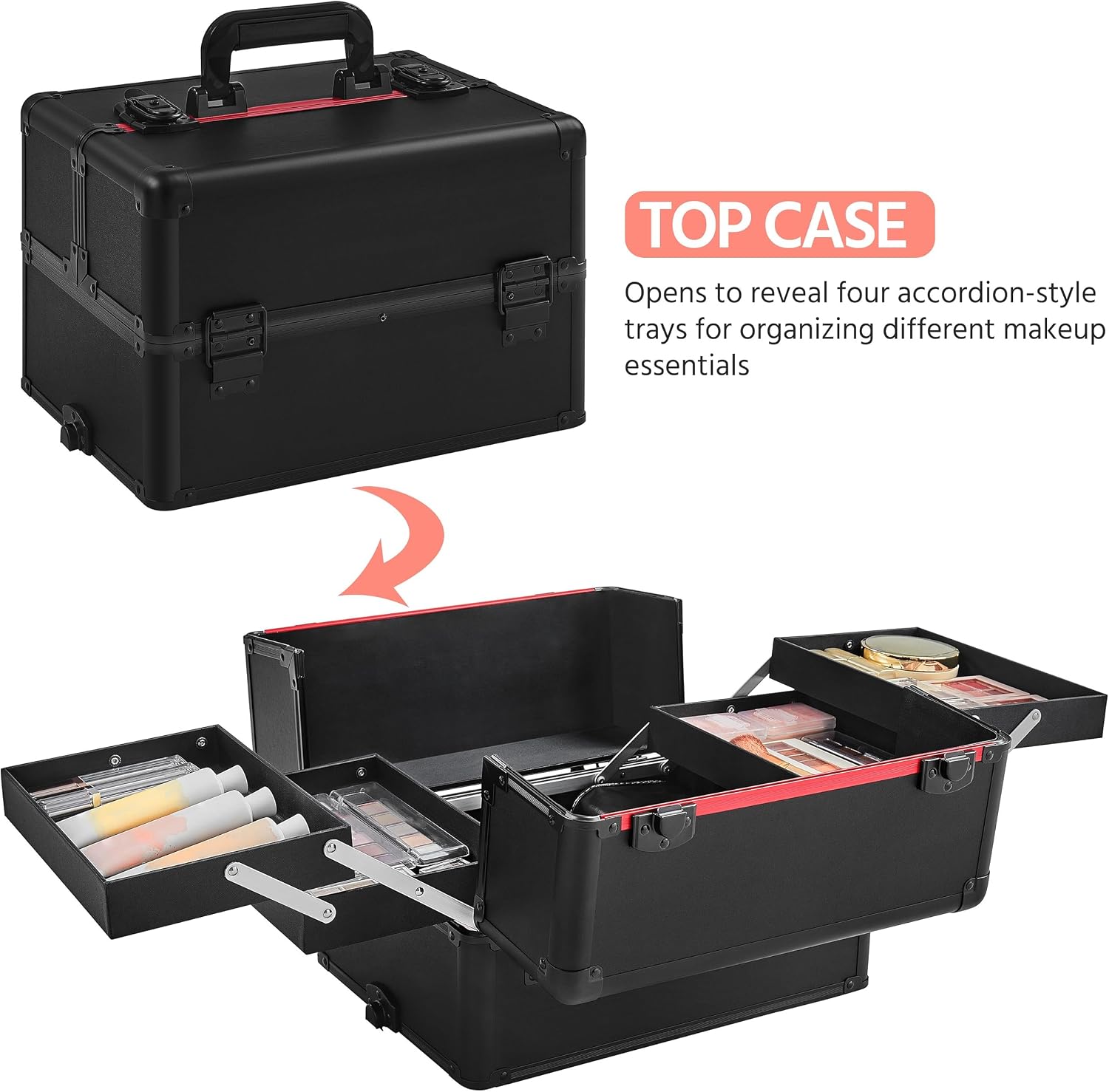 Rolling Makeup Train Case, Cos - Makeup And Beauty 评论和价格